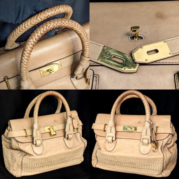 GUCCI Limited Edition Handmade Natural Leather Bag Large - UNICORN ALERT! - Picture 12 of 15